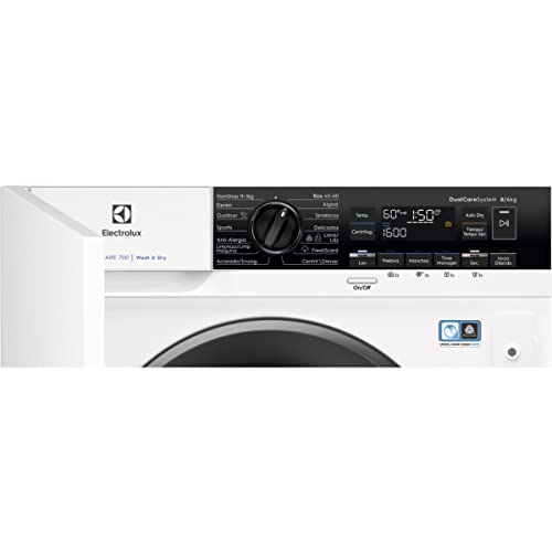 Electrolux EW7W3866OF lavadora Carga frontal Integrado Blanco A - Lavadora-secadora (Carga frontal, Integrado, Blanco, Izquierda, Giratorio, LED)