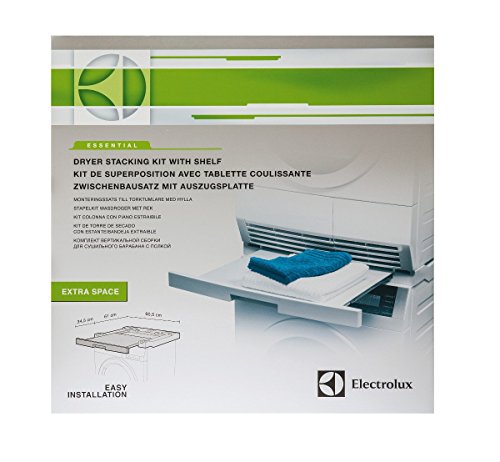 Electrolux Essential Kit 9029792885 apilamiento con la tableta kit desmontable apta para lavadoras y secadoras con profundidades entre 60 cm 54 comporesa